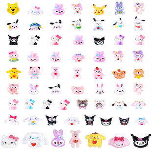 Cartoon nail art jewelry kulomi Jade Cinnamon dog small fox bear kitty Cat diy nail sticker resin decoration wholesale