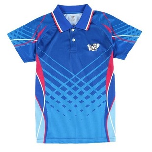New table tennis clothes lapel short-sleeved T-shirt quick-drying clothes summer sweat-absorbent training jersey 44510