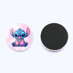 Star Baby Stitch Refrigerator Sticker Crystal Glass Soft Magnetic Sticker Refrigerator Door Home Decorations Wholesale 25mm