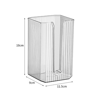 Light Luxury Wall-mounted Transparent Paper Box Toilet Bathroom Under-table Tissue Box Instagram Style Living Room Paper Box Punch-free