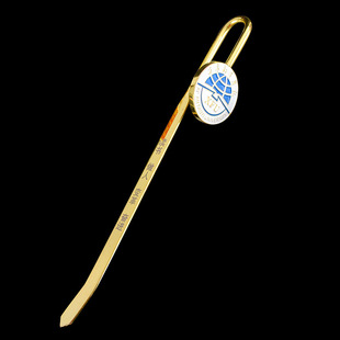 Cultural and Creative metal corrosion bookmark Enterprise LOGO souvenir creative book mark bookmark gold and silver craft gift making