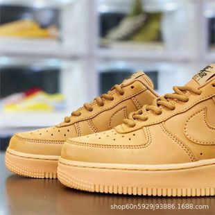 Putian Pure Original Air Force One AF1 Low-top Men's Wheat-colored Black Samurai High-version Board Shoes Casual sneaker