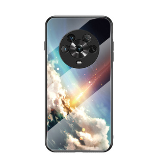 Применимый чехол для телефона Honor 200 X9B стеклянный мягкий край X8B звездная роспись Magic6lite защита от падения чехол
