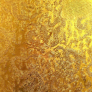 Golden Dragon Pattern Self-adhesive Wallpaper Golden Sticker Gold Foil Wallpaper Yellow Tuhao Gold Waterproof Self-adhesive Buddha Hall Decoration