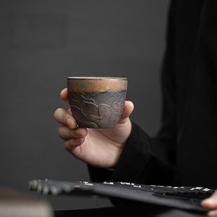 Bodhi Lotus Cup Chinese Retro Ceramic Master Cup Kung Fu Tea Set Large Household Personal Single Cup Tea Cup