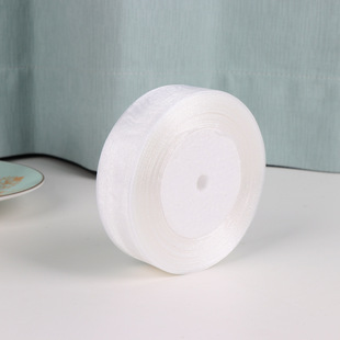 Factory direct 2.5cm transparent chiffon chiffon ribbon bouquet flower material handmade DIY gift packaging ribbon wholesale