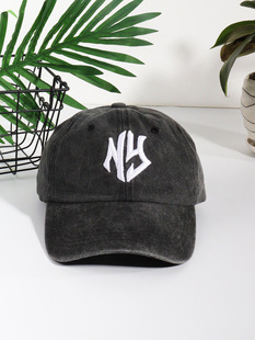 Cross-border popular NY embroidered baseball cap men's and women's fashionable summer face-looking small soft deep top wide brim casual all-match Korean style