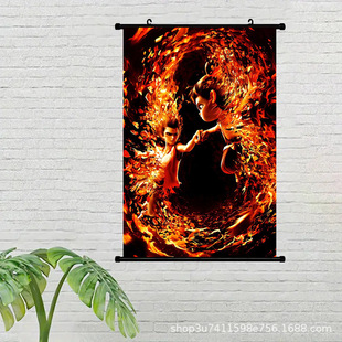 Nezha 2 Ao Bingguang Li Jing Magic Boy Naohai Surrounding Hanging Poster Animation Animation Dormitory Punch-free Decorative Painting