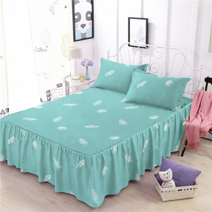 Bed skirt bedspread single piece full dustproof protective cover 1.5 m 1.8 bed sheet mattress bedspread non-slip simple