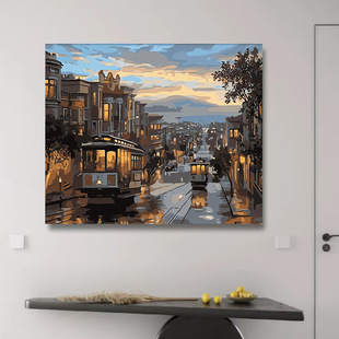 2025 Digital Oil Painting High Color Value Color Painting Coloring Foreign Famous Scenery Monet Van Gogh Famous Painting Hand Coloring