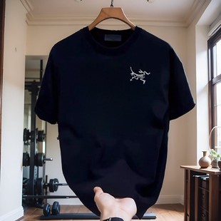 Summer Short-sleeved American Heavy T-shirt Men's Crewneck Double Yarn Combed Short-sleeved 260g Couple Fashion Brand Loose