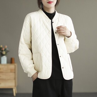Cotton-padded cotton-padded jacket women's autumn and winter cotton-padded lightweight cotton-padded jacket 2025 new solid color short small coat