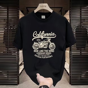 2024 New Explosions Half-sleeve Casual High-end Men's Short-sleeve T-shirt Summer Pure Cotton T-shirt Fashionable Brand All-match Top T