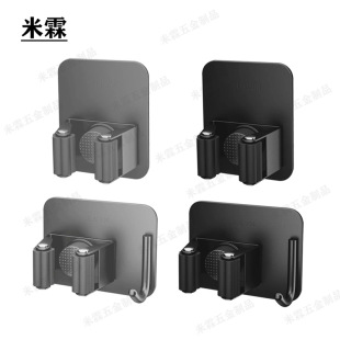 Cross-border stainless steel non-perforated mop clip mop hook mop rack multi-functional wall-mounted storage broom rack