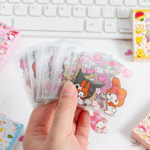 Детская фантазия Sanrio Green 100 прозрачных водонепроницаемых штучных наклеек в штучной упаковке