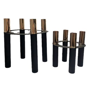 Round annular candlestick black plus gold four candlestick large small size KLS0941