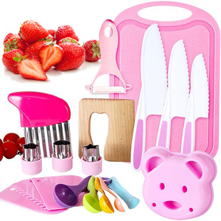 Children's safety knives suit baby food supplement tools play house toys parent-child interactive toys factory wholesale