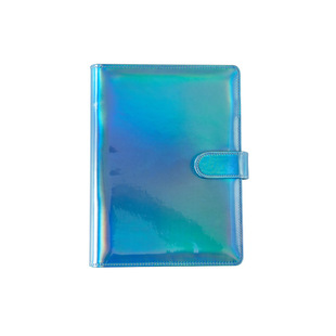 Cross-Border special for colorful laser macaroon loose-leaf notebook A6/A5PU binder hand book shell wholesale