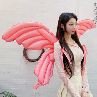 New Cross-border Oversized Butterfly Wings Balloon 120cm College Students Stall Push Children's Decoration Aluminum Film Decoration
