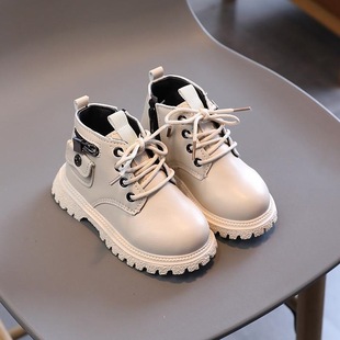 Children's small leather boots 2023 autumn new boys and girls classic casual foreign trade Martin boots children's motorcycle boots