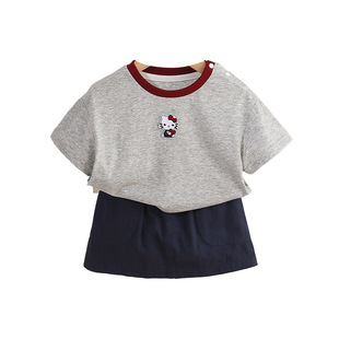 Baby Clothes Suit Skirt Summer Girl Baby's New Western Style Summer Sweet One-Year-Old Baby Girl's Two-Piece Suit