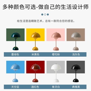 Cross-Border Nordic Popular Small Table Lamp Desk Creative Girly Heart Bedroom Bedside High-End Atmosphere Mushroom Lamp