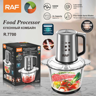Raf European Standard Cross-Border 3L Low-Noise Household Electric Meat Grinder Large-Capacity Stuffing Machine Garlic Beater Meat Beater