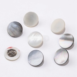 New Arrival Round Fashion Shell Button Shirt Knitwear Metal High Foot Button Garment Coat Decorative Accessories Buckle