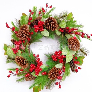 Christmas Door Garlands Amazon Wall Wreath Window Rattan Pine Cone Door Hanging Decoration Wooden Christmas Wreath