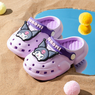 Детские летние Нескользящие съемные детские тапочки Sanrio с милым мягким дном с мультяшным рисунком оптом для девочек