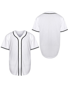 in stock generation cross-border Amazon eBay hot plus size baseball shirt solid color empty version of the jersey training baseball uniform men