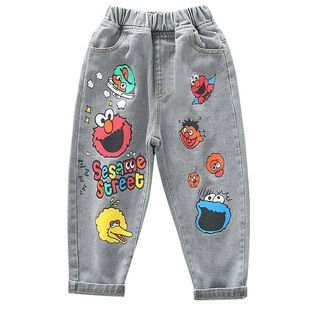 Spring and Autumn Boys' Denim Trousers Foreign Trade Children's Jeans Children's Wear Children's Korean Casual Stock Handling Pants