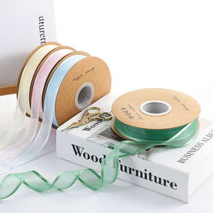 wide-brimmed snow yarn ribbon flower soft color ribbon handmade diy material wedding wedding candy packaging chiffon ribbon