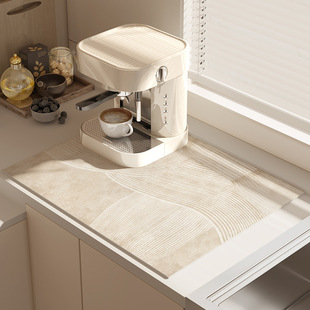 Quiet Coffee Mat Soft Diatom Mud Kitchen Countertop Drain Mat Non-Slip Absorbent Technology Velvet Bar Mat