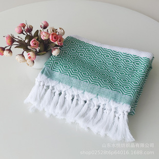 Cotton Turkish beach towel bath towel warm blanket picnic mat sun protection quick-drying water absorption good in stock can be purchased