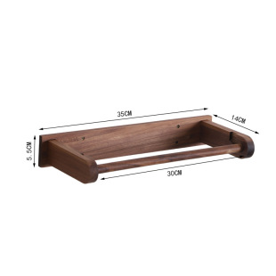 in stock North American Black Walnut Tissue Rack Bathroom Toilet Rack Toilet Roll Paper Holster Wall-Mounted Towel Rack