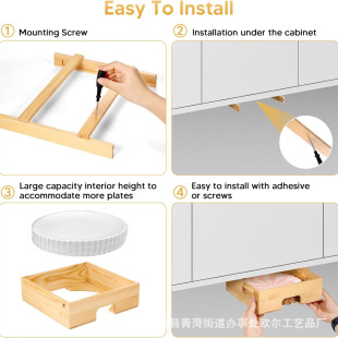 Wooden Paper Plate Dispenser Kitchen Cabinet Wooden Plate Storage Rack Disposable Paper Plate Storage Rack Plate Storage Box