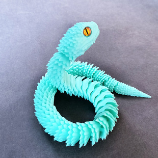 3d печать змеиная игрушка суставы подвижная модель животных подарок bjd реквизит зеленая змея детская игрушка гадюка