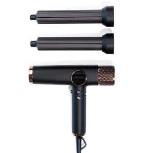Cross-border five-in-one high-speed hair dryer high-power interchangeable head digital display brushless hair dryer negative ions do not hurt hair