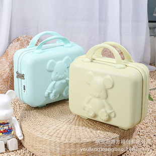 Suitcase 14 inch small cartoon password box mini lightweight travel luggage makeup box gift box storage bag