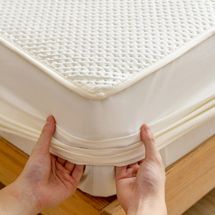 Ultrasonic Padded Mattress Cover Cross-border Solid Color Mattress Cover Protective Mattress Cover Mattress Cover Thickened and Height-added Mattress Cover for Four Seasons Bedspread