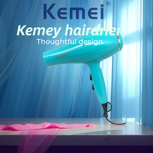 Фен Kemei KM-9837 мощный Фен 3000 Вт двигатель с постоянной температурой без звука и шумоподавления парикмахерский фен для парикмахерской