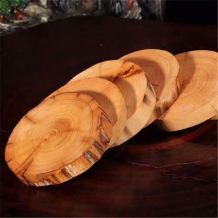 Wholesale DIY Wooden Craft Gifts Taihang Thuja Carved Tea Coaster Insulation Pad Crafts Universal Ornaments