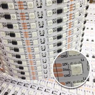 5050LED световая полоса 12 В без платы 16703 клей капает вода гонки WS2811 внешняя IC волшебный цвет RGB световая полоса