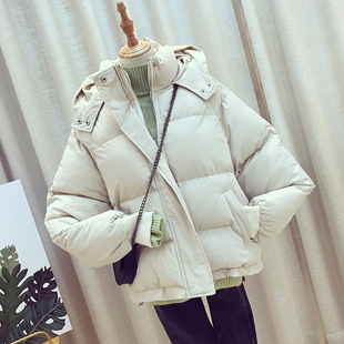 2024 Winter New Korean Style Cotton-padded Coat Women's Short Student Thickened Loose Cotton-padded Coat Women's Bread Coat Cotton-padded Coat Coat