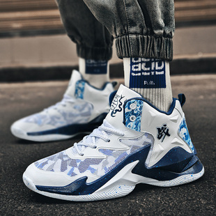 Fujian factory basketball shoes summer men's junior middle and senior Children students sneaker running shoes cement ground combat mesh sneakers