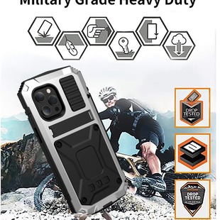 Suitable for 15 Outdoor Drop-resistant Mobile Phone Case Apple Series Bracket Three-proof Cross-border Mobile Phone Case