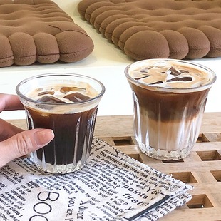 Dirty coffee cup American Australian white ice latte cup cold extraction Cup classical retro 200ml glass cup ins style