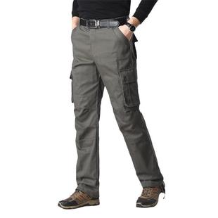 Outdoor Casual Pants Summer Overalls Men's Loose Multi-Pocket Straight plus size Tactical Pants Wear-resistant Work Pants