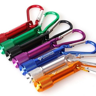 LED flashlight Colombia promotional gifts aluminum alloy mountaineering buckle key pendant mini flashlight